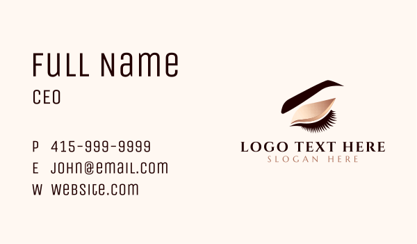 Elegant Beauty Eyelashes Business Card Design Image Preview