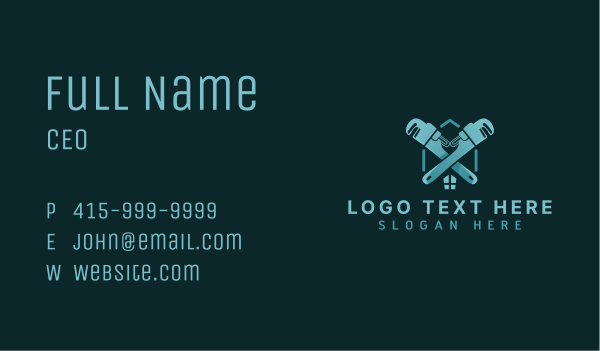 Wrench Plumbing Handyman Business Card Design Image Preview