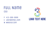 Colorful Outline Three Business Card Image Preview