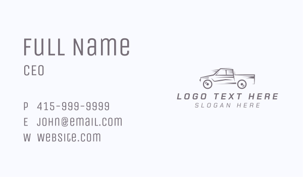 Fast Truck Transport Business Card Design Image Preview