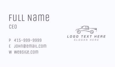 Fast Truck Transport Business Card Image Preview