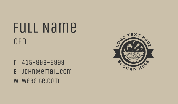 Wood Carpentry Chisel Business Card Design Image Preview