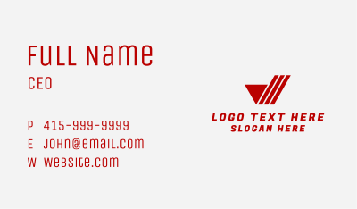Logistics Letter V Business Card Image Preview