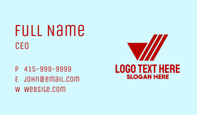 Logistics Letter V Business Card