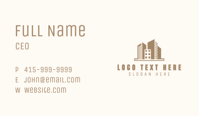 Real Estate Building Architect Business Card Image Preview