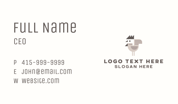 Bird Chicken Animal  Business Card Design Image Preview