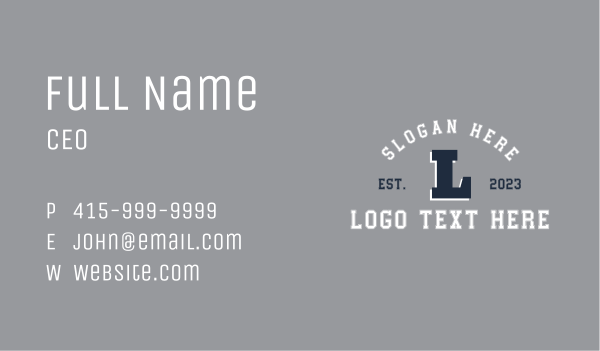 Sporty Team Lettermark Business Card Design Image Preview