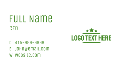 Military Design Wordmark Business Card