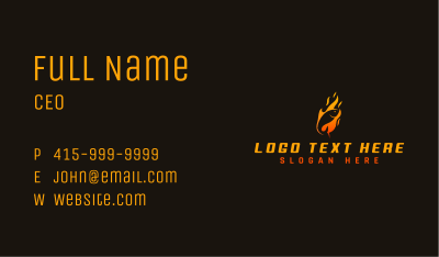 Fire Fish Flame Business Card Image Preview
