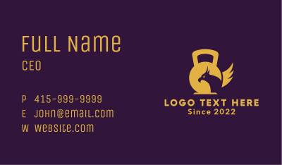 Gold Eagle Kettlebell Business Card Image Preview