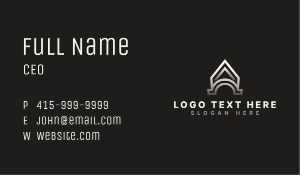 Arch Industrial Letter A Business Card Design Image Preview