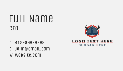 Viking Helmet Armor Business Card Image Preview
