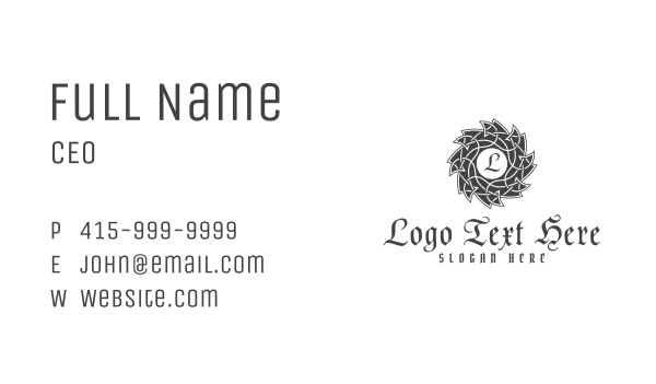 Celtic Knot Pattern Letter  Business Card Design Image Preview
