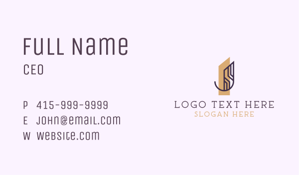 Interior Design Styling Letter J Business Card Design Image Preview
