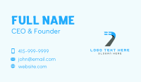 Modern Number 7  Business Card Preview