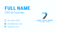 Modern Number 7  Business Card Preview