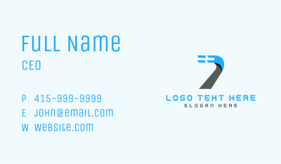 Modern Number 7  Business Card Image Preview