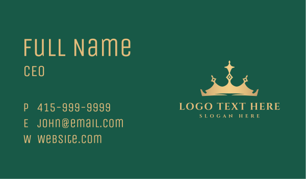 Royal Crown Deluxe Business Card Design Image Preview