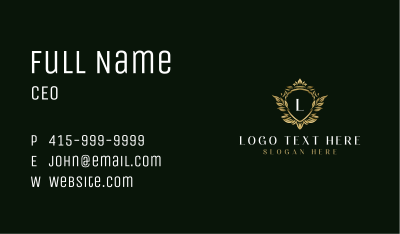 Royal Shield Crest Business Card Image Preview