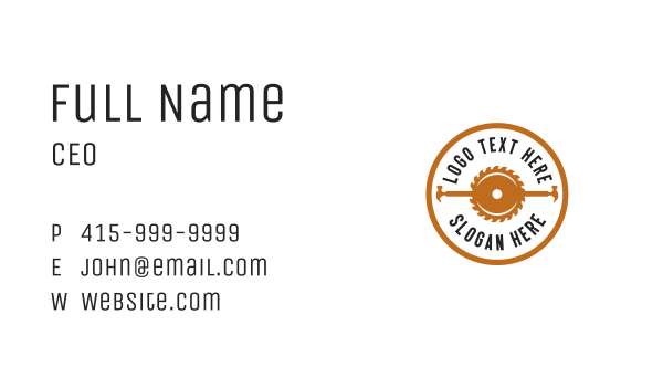 Woodworking Saw hammer Business Card Design Image Preview