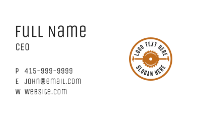 Woodworking Saw hammer Business Card Image Preview