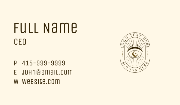 Mystical Eye Boho Business Card Design Image Preview