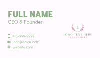 Floral Wreath Flower Business Card Preview