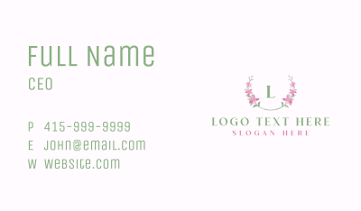 Floral Wreath Flower Business Card Image Preview