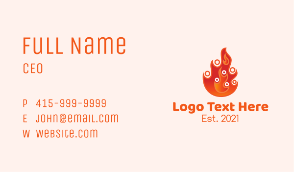 Fire Family Counseling  Business Card Design Image Preview