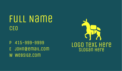 Yellow Donkey  Business Card Image Preview