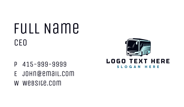 Shuttle Bus Transportation Business Card Design Image Preview