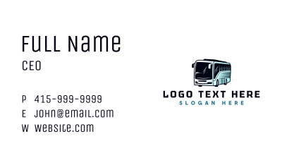 Shuttle Bus Transportation Business Card Image Preview