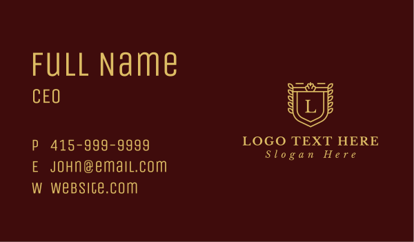 Social Club Shield Letter Business Card Design Image Preview
