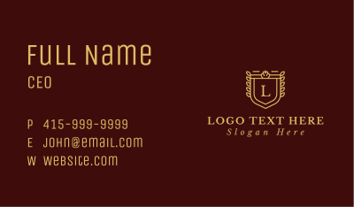 Social Club Shield Letter Business Card Image Preview