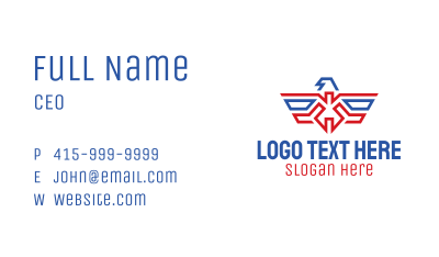 American Eagle Crest Business Card