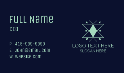 Blue Geometric Modern Star Business Card Image Preview