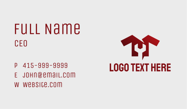 Wrench Clothing Mechanic Business Card Design Image Preview