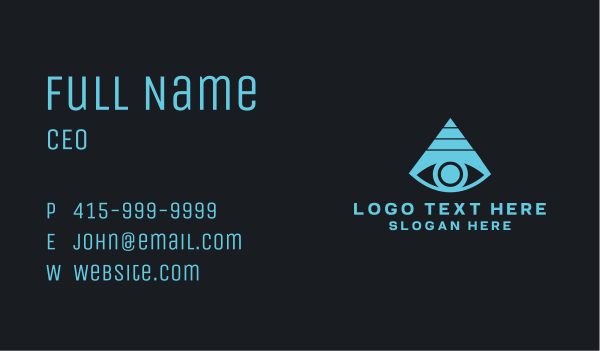 Eye Pyramid Triangle Business Card Design Image Preview