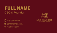 Gold Luxury Sewing Machine Business Card Image Preview