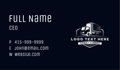 Truck Logistics Freight Business Card Image Preview