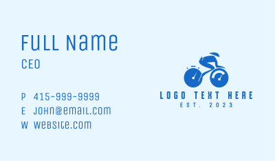 Cycling Tournament Mascot  Business Card Image Preview