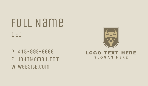 Car Wrench Repairman Business Card Design Image Preview