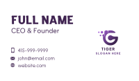 Tech Software Letter G Business Card Image Preview