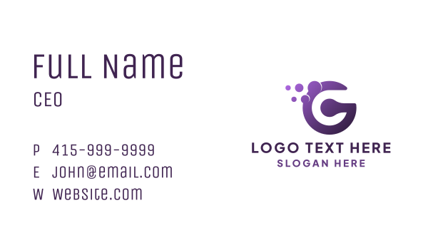 Tech Software Letter G Business Card Design Image Preview