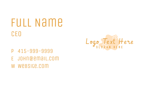 Sunny Egg Watercolor Wordmark Business Card Design Image Preview