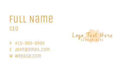 Sunny Egg Watercolor Wordmark Business Card Image Preview