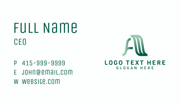 Green Enterprise Letter A  Business Card Design Image Preview