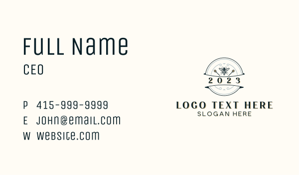 Natural Honey Bee Business Card Design Image Preview