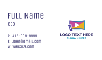 Multicolor Media Television Business Card Image Preview