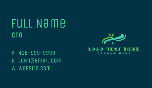 Sustainable Eco Cleaning Business Card Design Image Preview